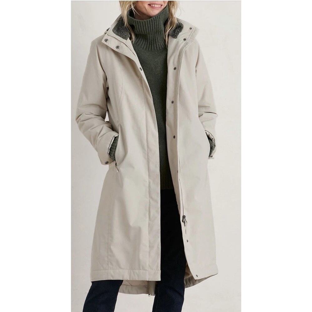 Seasalt Cornwall Janelle Waterproof Coat Aran Sz 12 Petite $358 NWT